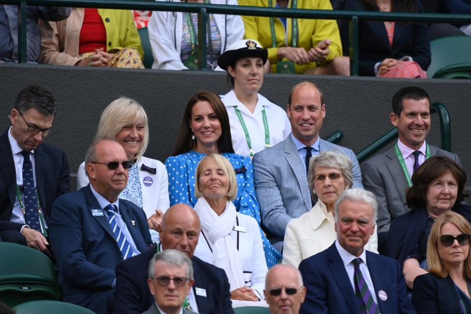 Duke and Duchess of Cambridge watch Cameron Norrie on Court One (Getty Images)