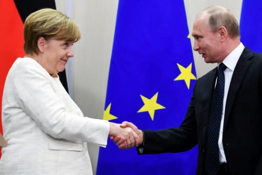 Merkel is on her first visit to Russia since 2018