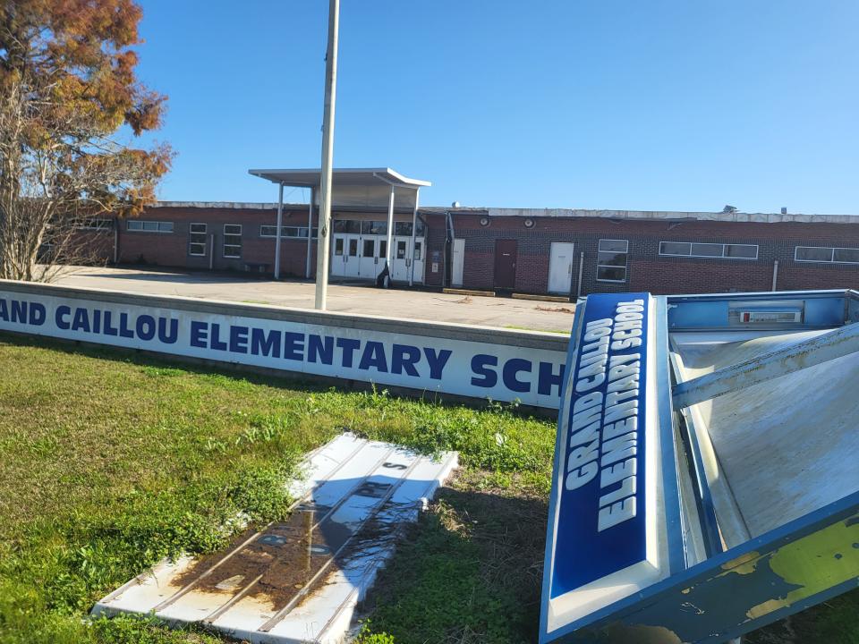 Grand Caillou Elementary, damaged by Hurricane Ida in August 2021, is seen Wednesday, Dec. 7, 2022.