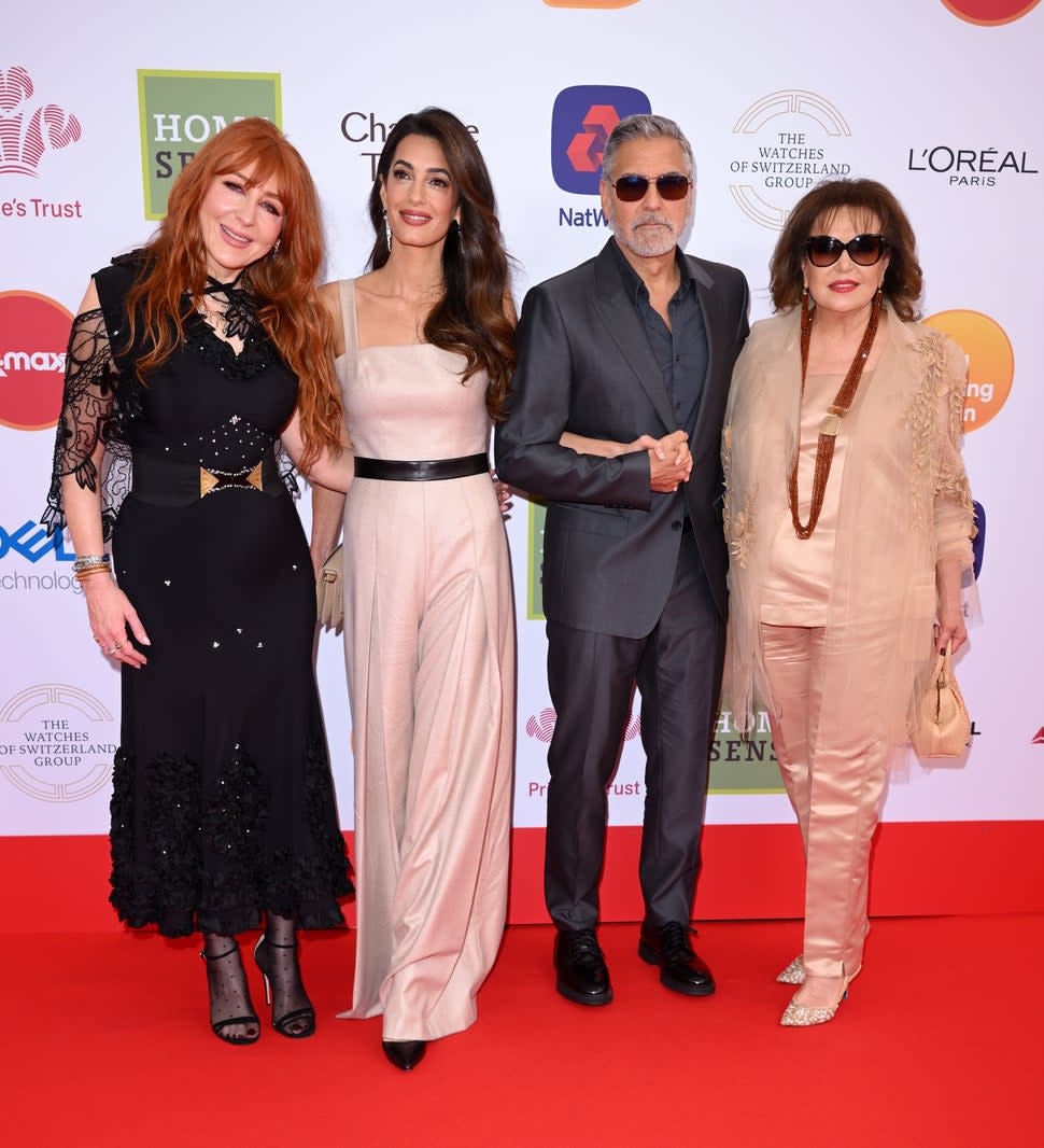 Charlotte Tilbury, Amal Clooney, George Clooney and Baria Alamuddin