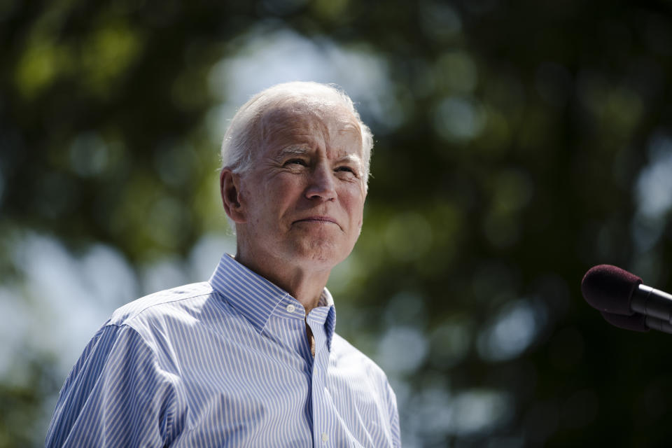 Democratic presidential candidate and former Vice President Joe Biden earned a D-minus climate rating from Greenpeace on Thursday. (Photo: ASSOCIATED PRESS)