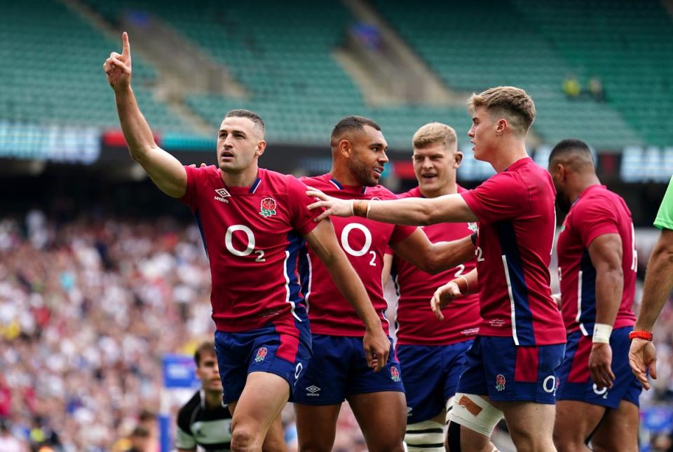 Try machine Jonny May was poised to be restored to the wing for Saturday’s second Test against Australia (Mike Egerton/PA) (PA Wire)