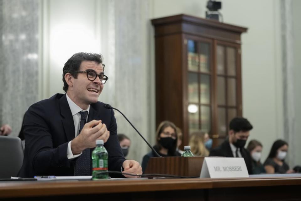 <div class="inline-image__title">1237102046</div> <div class="inline-image__caption"><p>Head of Instagram Adam Mosseri testifies during a Senate Commerce, Science, and Transportation Committee hearing.</p></div> <div class="inline-image__credit">Drew Angerer</div>