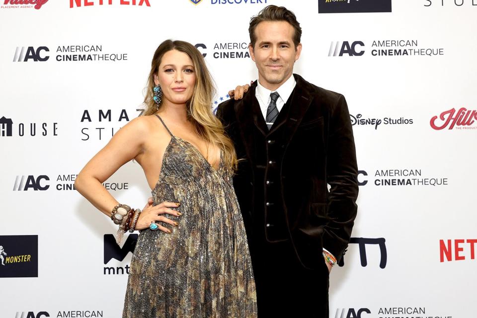 Blake Lively and Honoree Ryan Reynolds attend the 36th Annual American Cinematheque Awards