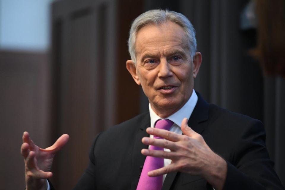 Sir Tony Blair said he would not comment on whether Boris Johnson should resign (Stefan Rousseau/PA) (PA Wire)