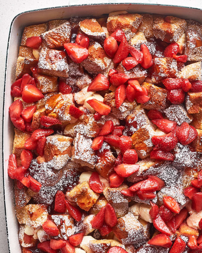 Strawberries and Cream French Toast Casserole