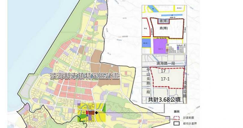淡海新市鎮特定區計畫區位示意圖。（圖／營建署新鎮組提供）