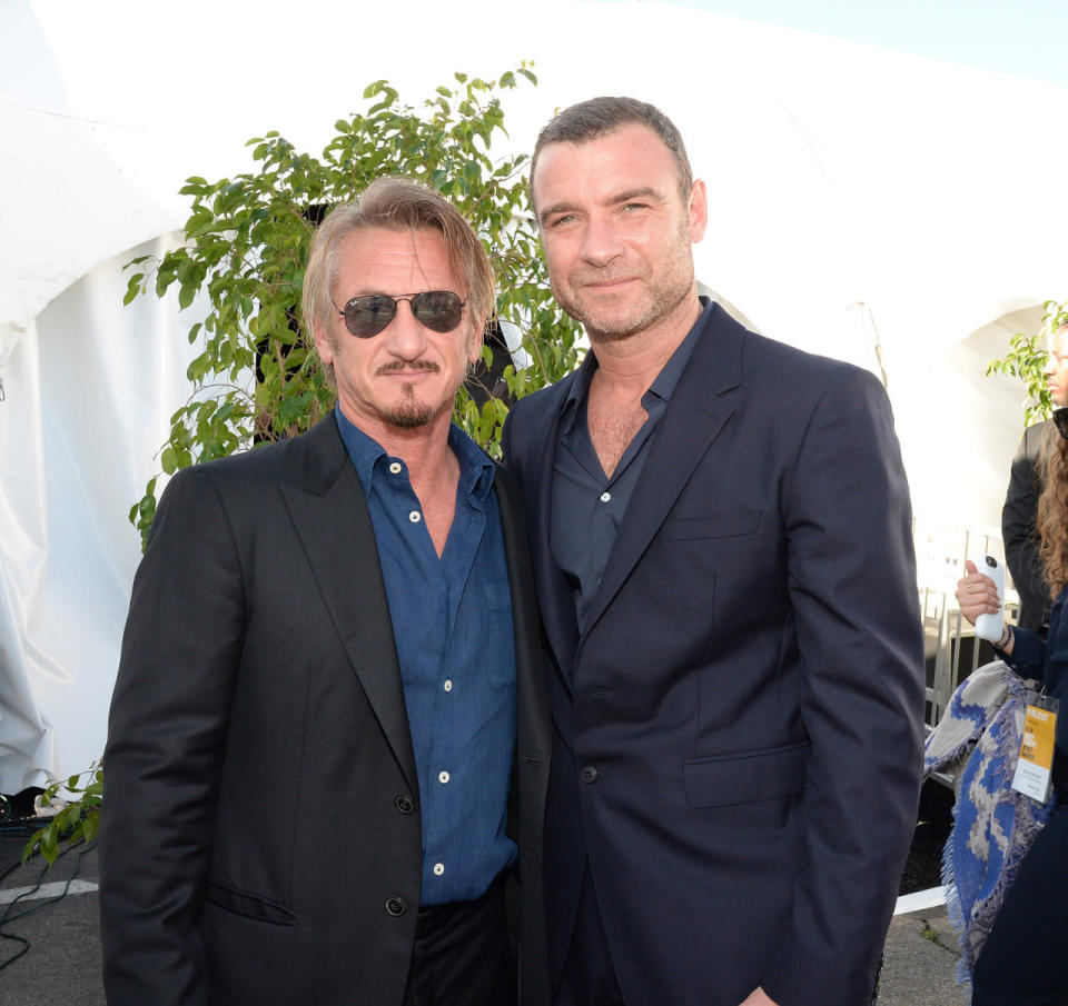 Sean Penn and Liev Schreiber at the 2016 Film Independent Spirit Awards on February 27, 2016 in Santa Monica, California.