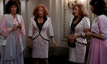 Bette Midler and Lily Tomlin played their own twins, in the 1988 comedy Big Business, mismatched at birth, meaning one pair ended up with a wealthy urban family and the other in a poor rural family. Lots of great hair in this one.