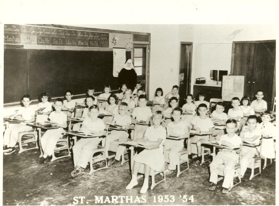 Classroom at St. Martha's School, 1953.