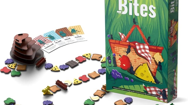 Bites game pieces display