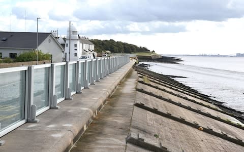 Paull glass flood defence wall near Hull - Credit: East Riding of Yorkshire Council