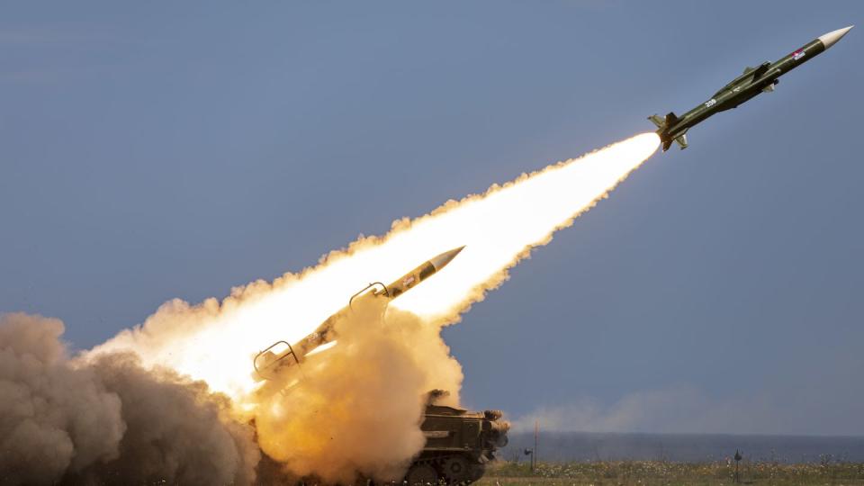 a 2k12 kub mobile surface to air missile system fires during the multinational live fire training exercise shabla 19, in shabla, bulgaria, june 12, 2019 shabla 19 is designed to improve readiness and interoperability between the bulgarian air force, navy and land forces, and the 10th army air and missile defense command, us army europe us army photo by sgt thomas mort