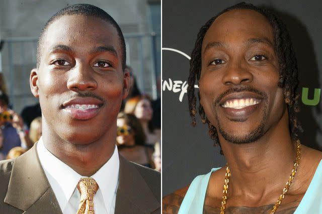 <p>Frazer Harrison/Getty; Disney/Eric McCandles/Getty</p> Dwight Howard in 2004; in 2024