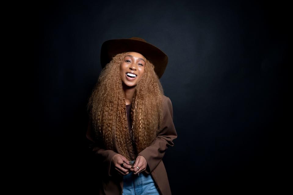 Tiera Kennedy stands in the studio at The Tennessean in Nashville, Tenn., Friday, March 29, 2024.