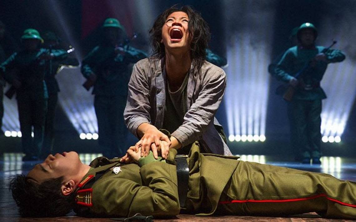 Eva Noblezada starred in the 2014 production of “Miss Saigon” on the West End in London.