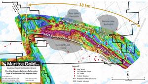 Showing targets along the Baltimore deformation zone