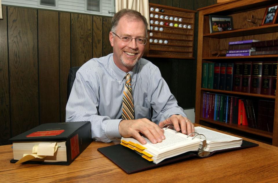 South Bend attorney Eric Marshall is pictured in his former law office in 2009. Tribune File Photo