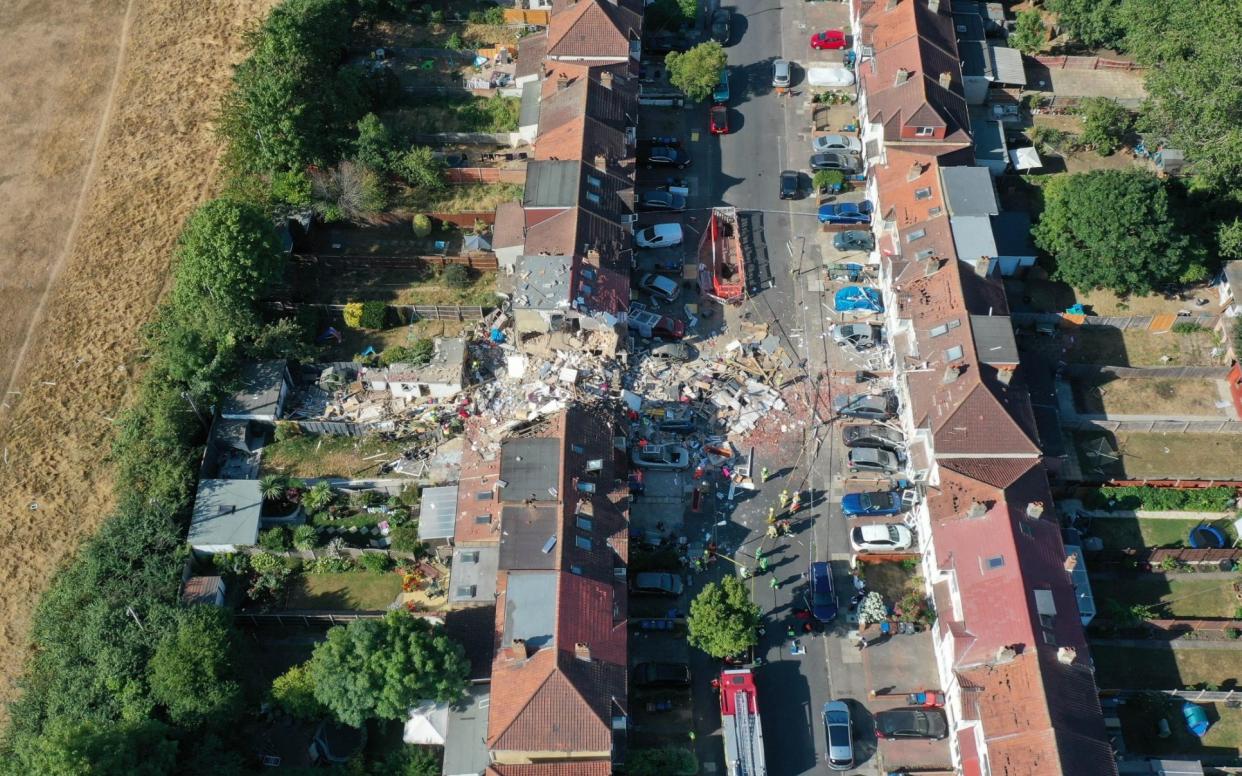 Three hospitalised after house collapses in Thornton Heath - UkNewsinPictures /UkNewsinPictures 