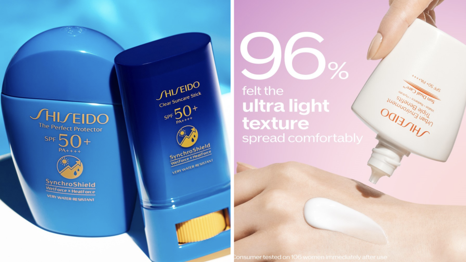 Protect your skin from pollutants and UV rays with Shiseido's suncare range. PHOTO: Shiseido