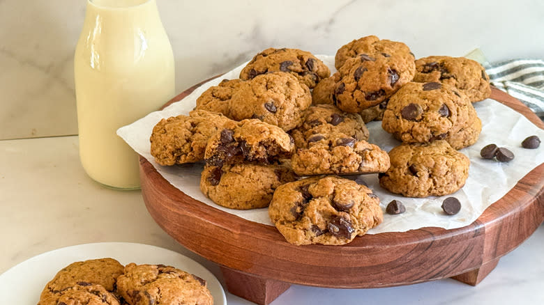 cookies on tray