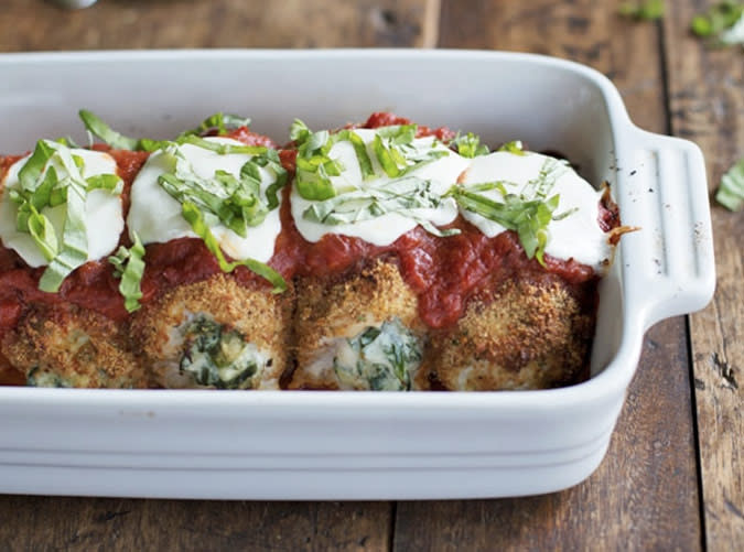 Baked Mozzarella Chicken Rolls