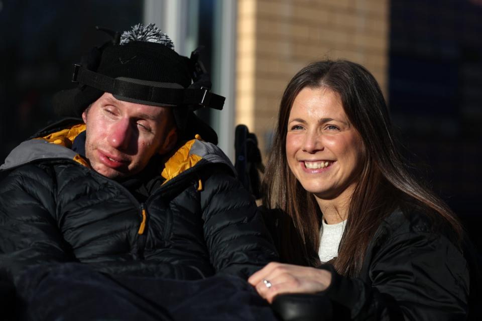 Wife Lindsey cared for her husband Rob during his four-and-a-half year battle with MND (Getty Images)