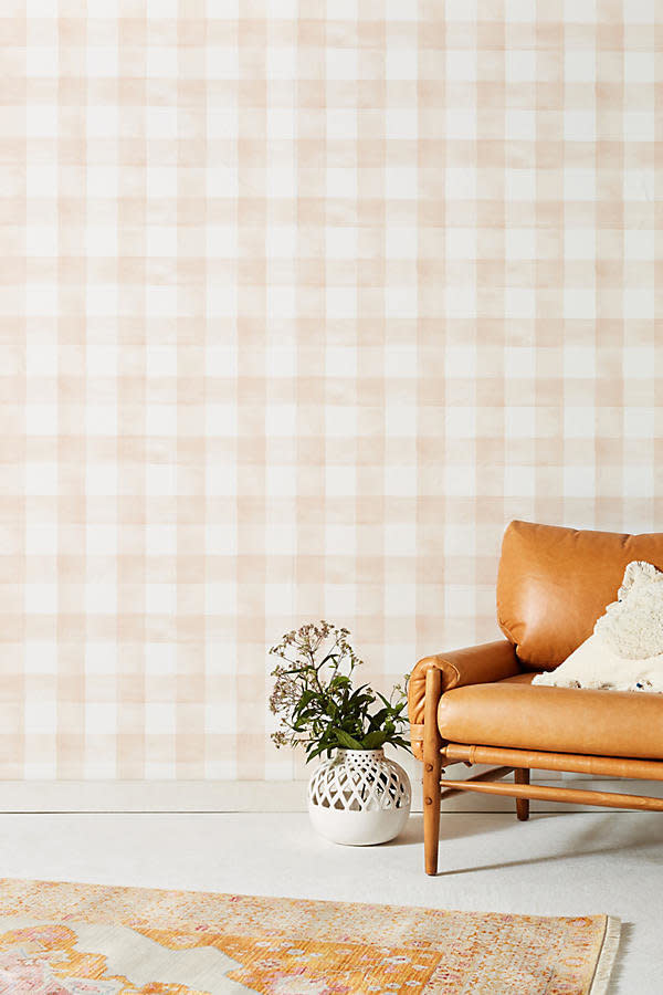 <a href="https://www.anthropologie.com/shop/gingham-wallpaper?category=new-home&amp;color=066" target="_blank">Get it here</a>&nbsp;from Anthropologie.