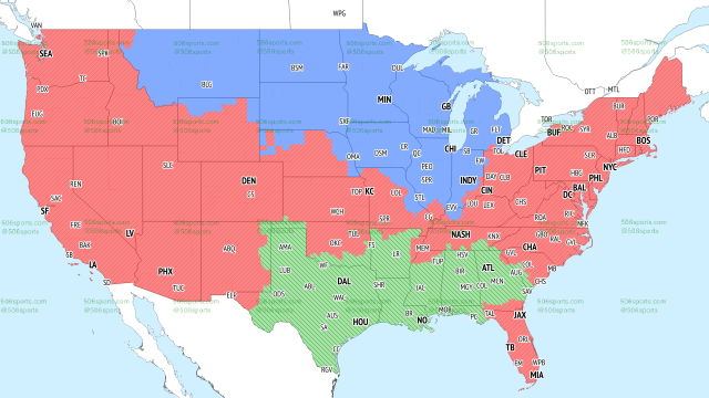 NFL Week 2 broadcast maps