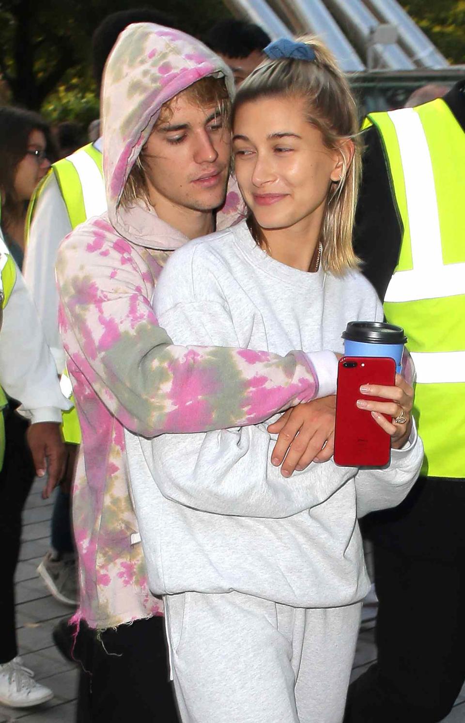 Justin Bieber and Hailey Baldwin seen at the London Eye on September 18, 2018 in London, England