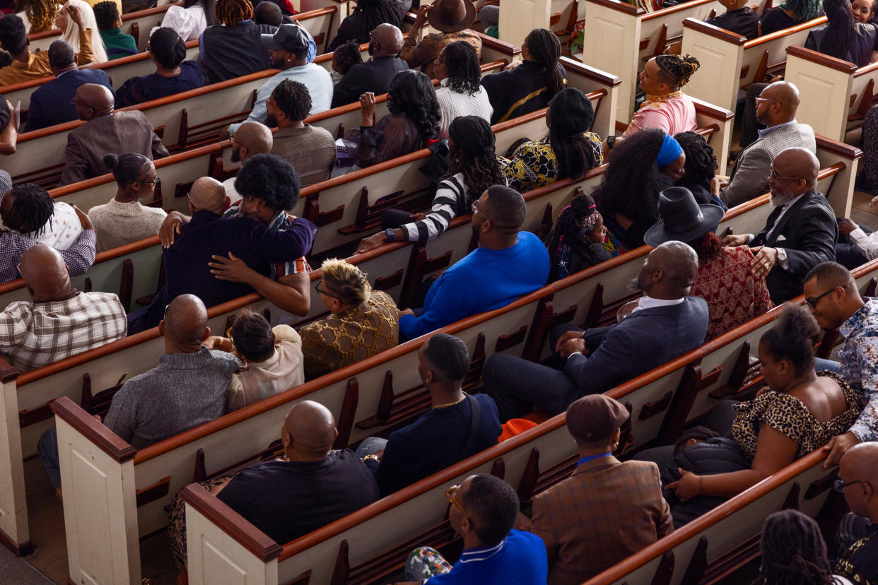 ATLANTA, GA - SUNDAY, FEBRUARY 19, 2023 - Bishop Oliver Clyde Allen III during worship service at Vision Cathedral. (Lynsey Weatherspoon for TODAY)