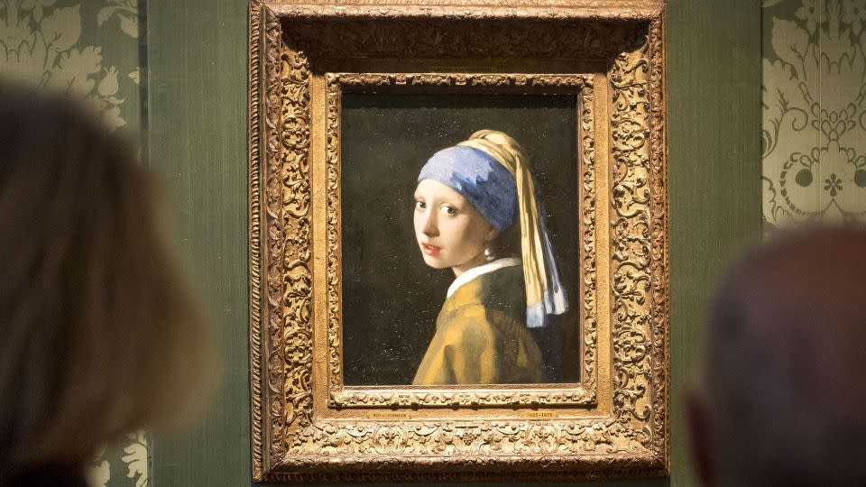 Johannes Vermeer's painting "Girl with a Pearl Earring" was targeted by climate activists in October 2022. - Lex Van Lieshout/ANP/AFP/Getty Images