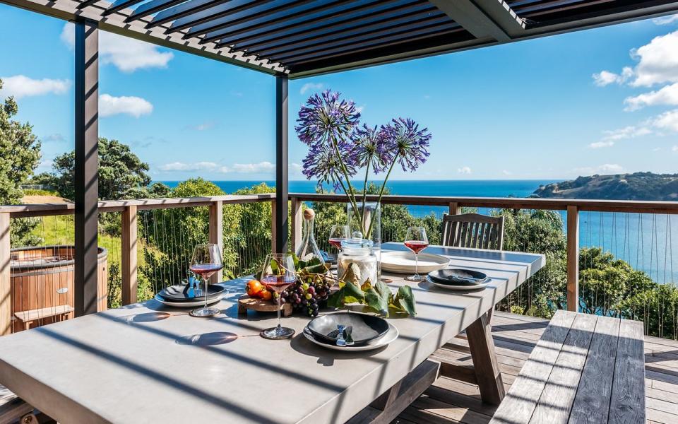 Villa Belle Terrace on Waiheke Island, available to rent through The Luxury Travel Book