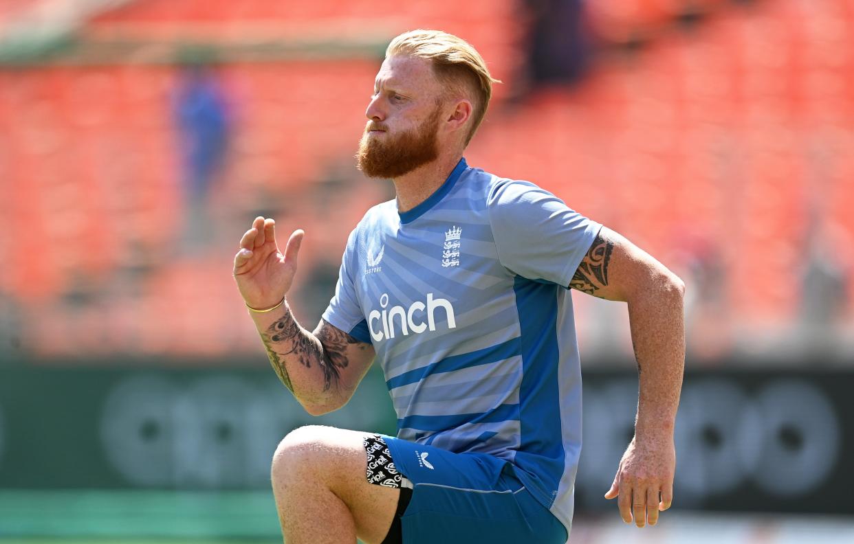 Ben Stokes warms up on the pitch (Getty Images)