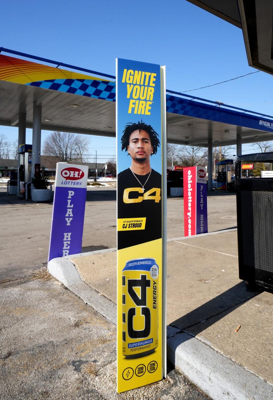 Earlier this year, Ohio State quarterback C.J. Stroud appeared on a C4 Energy drink advertisement at a Sunoco gas station at 5800 Cleveland Ave.