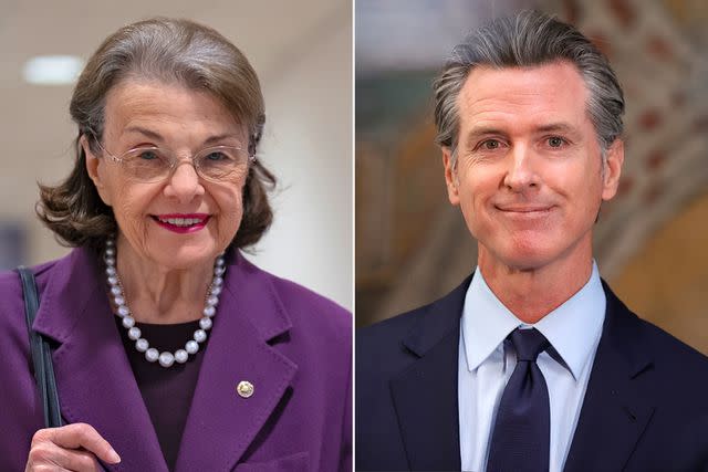 <p>J. Scott Applewhite/AP Photo; Justin Sullivan/Getty </p> Dianne Feinstein and Gavin Newsom