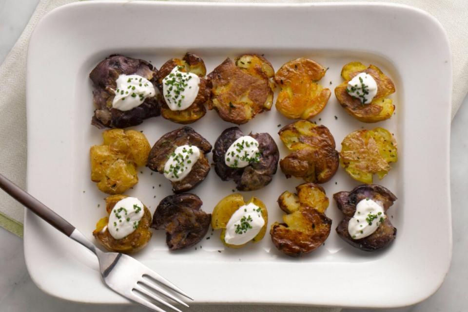 smashed potatoes