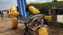 Mobility mat, floating chair making some P.E.I. beaches more accessible