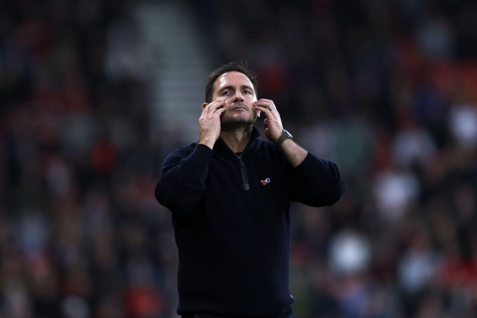 Frank Lampard has been sacked after less than a year in charge at Everton (PA Wire)