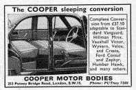 <p>Presumably designed for use only when parked up rather than when on the move, the Cooper sleeping conversion allowed you to convert your family car's interior into a luxurious bed for the night, to save on accommodation.</p>