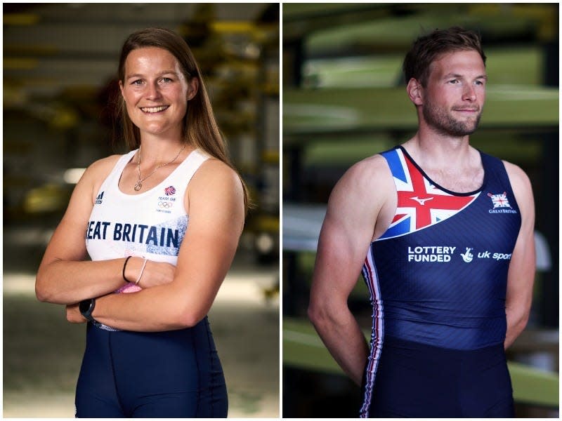 Olympians Emily Ford and Tom Ford in a side by side image