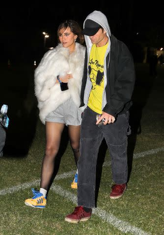 <p>BACKGRID</p> Suki Waterhouse and Robert Pattinson at Coachella in Indio, California on April 13, 2024