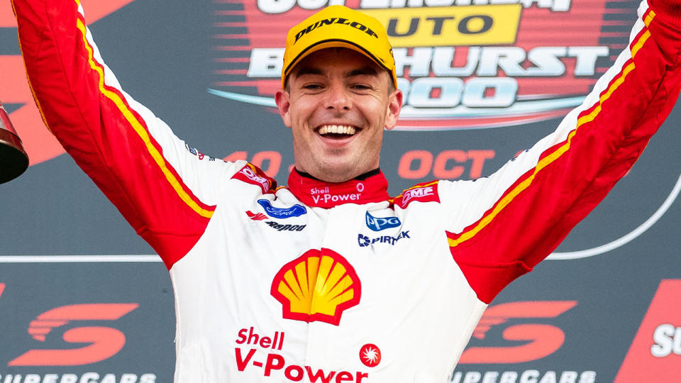 Scott McLaughlin, pictured here after winning the Bathurst 1000.