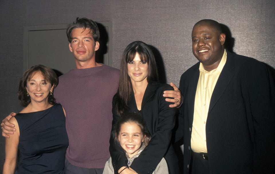 With the Hope Floats team in 1998, (from left) Harry Connick Jr., Sandra Bullock, Mae Whitman and director Forest Whitaker.