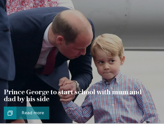 Prince George to start school with mum and dad by his side