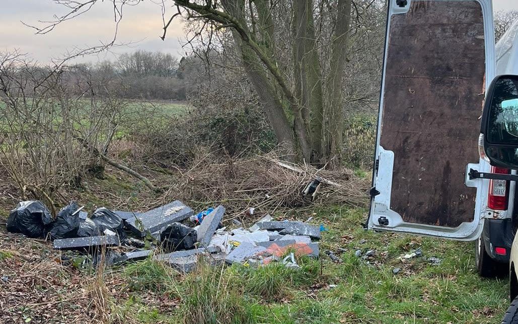 Some of the rubbish dumped by the pair