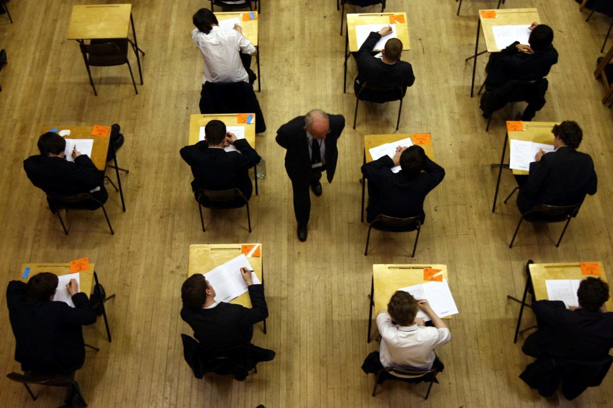 Ofqual has announced that GCSE and A-level students can sit their exams in autumn if they are unhappy with their calculated coursework grades: PA