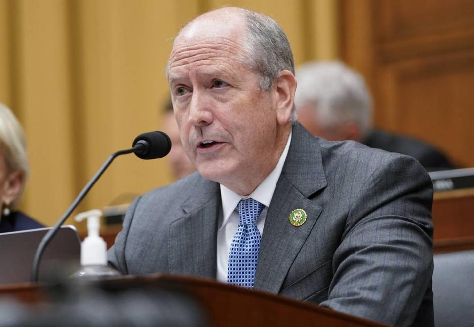 Rep. Dan Bishop (R-NC) as U.S. Attorney General Merrick Garland testifies before House Judiciary Committee during hearing: Oversight of the U.S. Department of Justice on Sept. 20, 2023 in Washington, D.C.