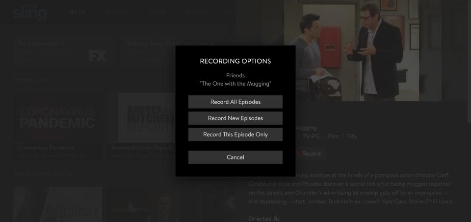 sling tv cloud dvr record 2