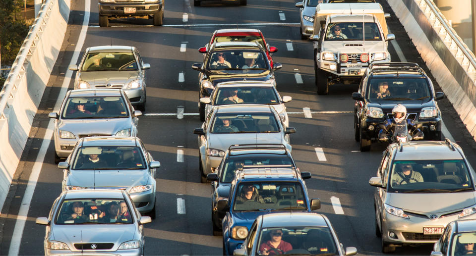 Traffic on a busy highway somewhere in Australia.